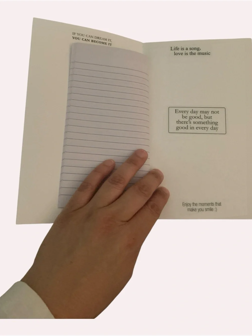 Handmade Cute Bunny Journal, Aesthetic Pocket Notebook with Inspirational Quotes